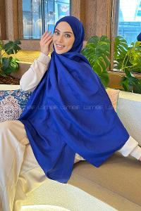 Lamelif Brisa Vual Şal Saks Mavisi