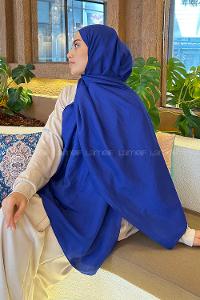 Lamelif Brisa Vual Şal Saks Mavisi