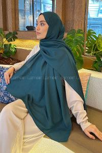 Lamelif Brisa Vual Şal Zümrüt Yeşili