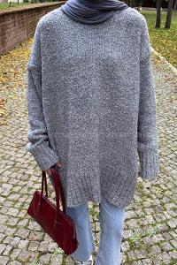 Lamelif Buklet Kazak Gri