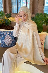 Lamelif F Desen Janjan Jakar Şal Camel