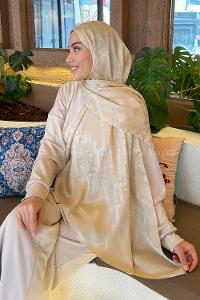 Lamelif F Desen Janjan Jakar Şal Camel