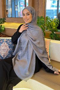 Lamelif F Desen Janjan Jakar Şal Füme