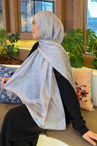 Lamelif F Desen Janjan Jakar Şal Gri