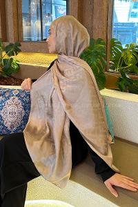 Lamelif F Desen Janjan Jakar Şal Koyu Vizon