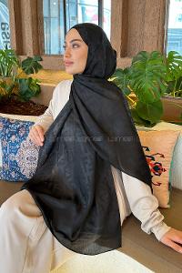 Lamelif F Desen Janjan Jakar Şal Siyah