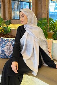 Lamelif F Desen Janjan Jakar Şal Taş Gri