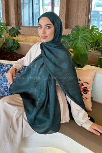 Lamelif F Desen Janjan Jakar Şal Zümrüt Yeşili