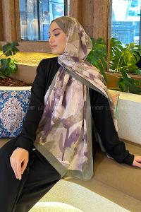 Lamelif Flora Garden Desen Bambu Şal Haki