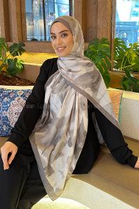 Lamelif Flora Garden Desen Bambu Şal Küf Yeşili