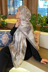 Lamelif Flora Garden Desen Bambu Şal Küf Yeşili