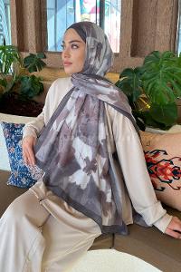 Lamelif Flora Garden Desen Bambu Şal Toprak