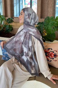 Lamelif Flora Garden Desen Bambu Şal Toprak