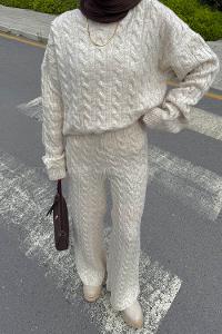 Lamelif Örgülü Şardonlu Takım Taş