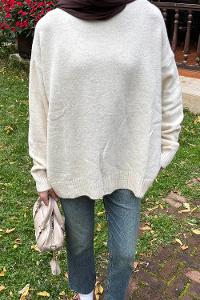 Lamelif Salaş Dokulu Kazak Natural