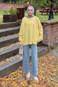 Yellow Crew Neck Long Arm Jumper