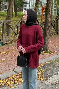 Lamelif Yumoş Kazak Bordo