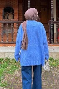 Lamelif Yumoş Kazak Mavi