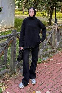 Lamelif Yumoş Kazak Siyah