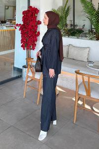 Lamelif Kot İkili Takım Kot Mavisi