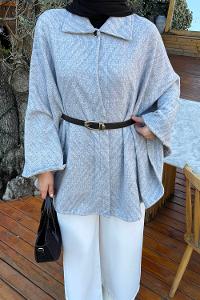 Lamelif Kemerli Panço Gri