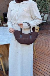 Bitter Brown Without Accessories Skin Hand Bag Arm Bag Bag