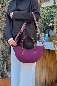 Lamelif Fora Süet Model Kadın Çapraz Çantası