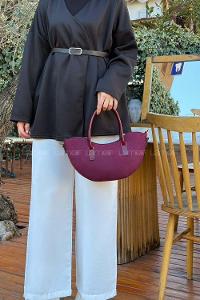 Lamelif Fora Süet Model Kadın Çapraz Çantası