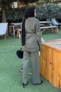 Lamelif Üçlü Triko Takım Haki