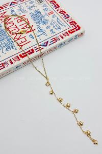 Lamelif Gold Kalp Detaylı Y Kolye