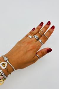 Lamelif Gümüş 7li Kombin Yıldız Yüzük Seti