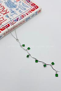 Silver-1 Gold Straight Necklace