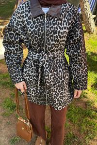 Bitter Brown Shirt Collar Long Arm Cotton Denim Jacket