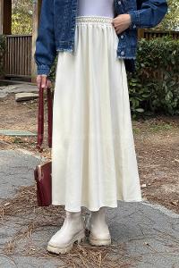 Lamelif Oysho Tesettür Etek Krem