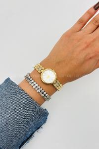 Lamelif Gold Metal Kordon Kol Saati