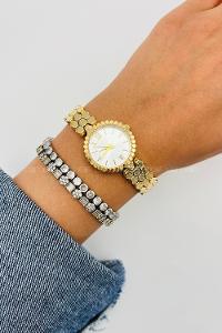 Lamelif Gold Metal Kordon Kol Saati