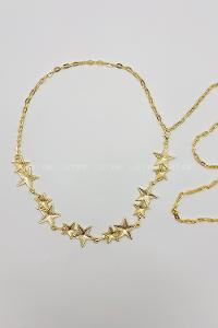 Lamelif Gold Sıralı Yıldız Zincir Kemer