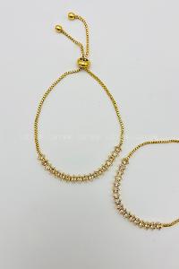 Lamelif Gold Suyolu Sıralı Asansör Bileklik