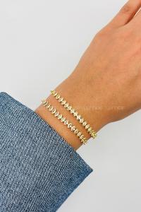 Lamelif Gold Suyolu Sıralı Asansör Bileklik