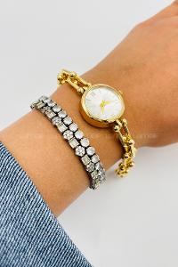 Lamelif Gold Tiffany Kordon Kol Saati