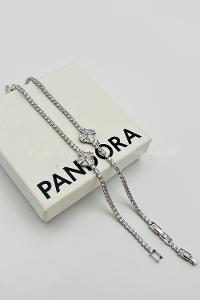 Lamelif Gümüş Su Yolu Baget Taşlı Kristal Çiçek Bileklik