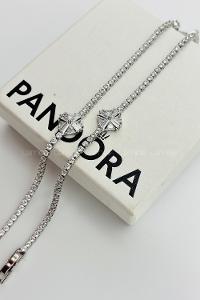 Lamelif Gümüş Su Yolu Baget Taşlı Kristal Çiçek Bileklik