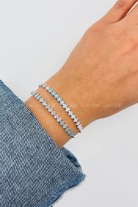 Silver Belted Gold Straight Wristband