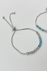 Silver Belted Gold Straight Wristband