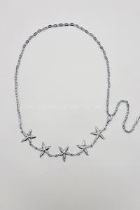Lamelif Gümüş Yıldız Zincir Kemer