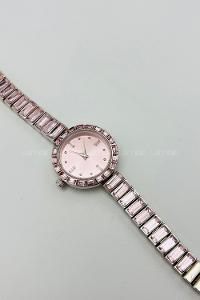 Lamelif Pembe Taş Detaylı Metal Kordon Kol Saati