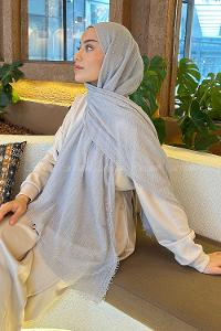 Lamelif Bürümcük Şal Gümüş