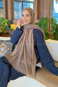 Lamelif  Bürümcük Şal Karamel