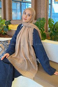 Lamelif Bürümcük Şal Sütlü Kahve