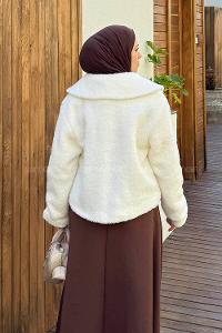 Lamelif Kürk Mont Ekru